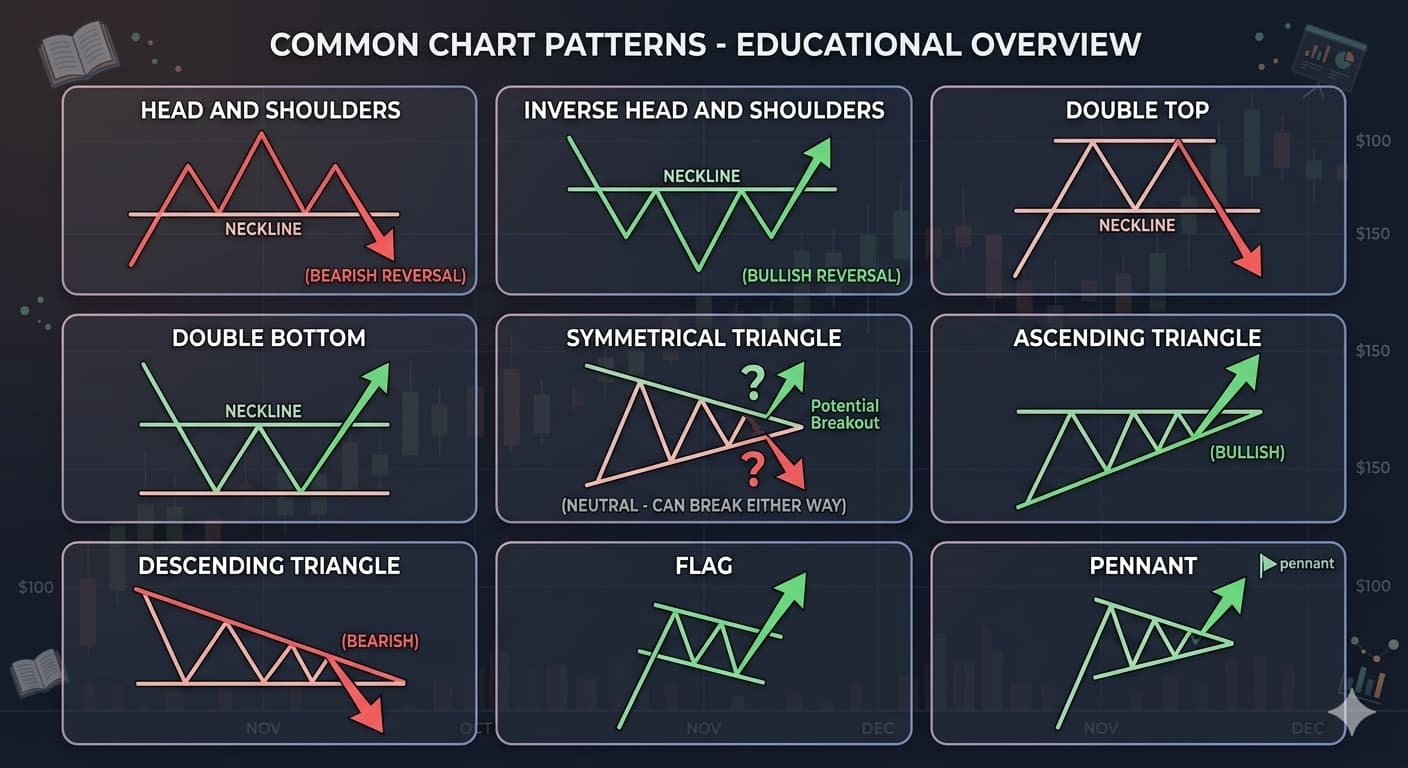 Common chart patterns overview